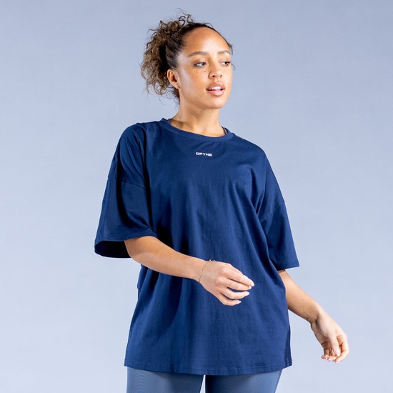Dámské Mikiny Dfyne Luxe Revive Oversized T Tmavě Blankyt | PLECWHK-14