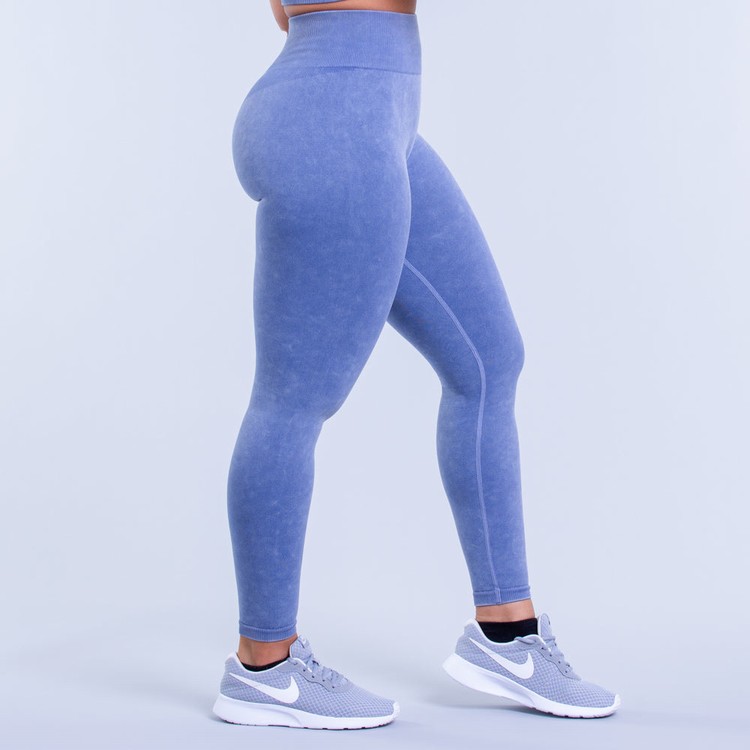 Dámské Legíny Dfyne Valkyrie Acid Wash Tmavě Blankyt | WCYMAES-19