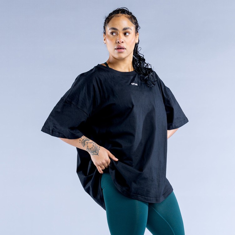 Dámské Mikiny Dfyne Luxe Revive Oversized T Černé | NWKZAOT-63